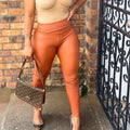 Caramel Leather Leggings